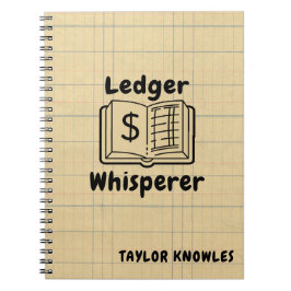 Ledger Whisperer Bookkeeper-foto för anteckningsbo Anteckningsbok