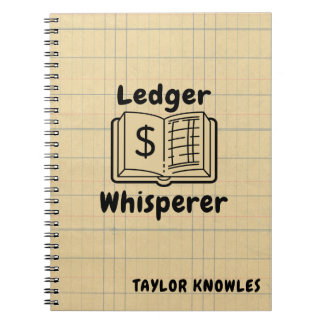 Ledger Whisperer Bookkeeper-foto för anteckningsbo Anteckningsbok