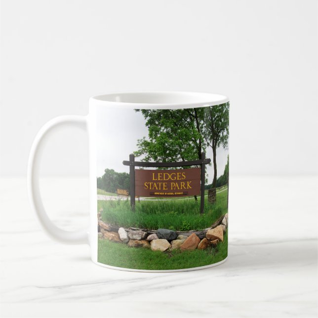Ledges State Park Entrance Sign Kaffemugg (Vänster)