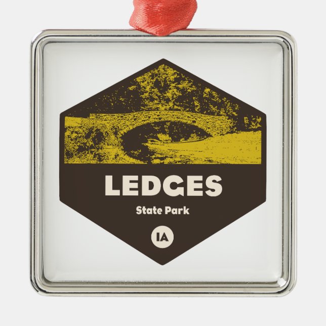 Ledges State Park Iowa Julgransprydnad Metall (Framsidan)