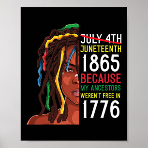 Ledig 1776 juli 4:e svartvit gäst poster