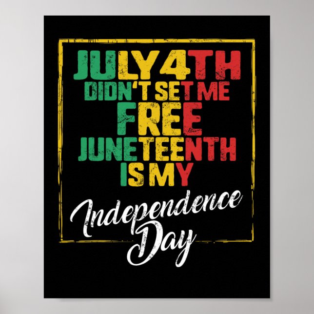 Ledig 1776 juli 4:e svartvit gäst poster (Framsidan)