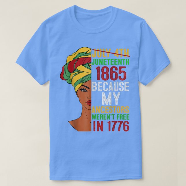 Ledig 1776 juli 4:e svartvit gäst  t shirt (Design framsida)