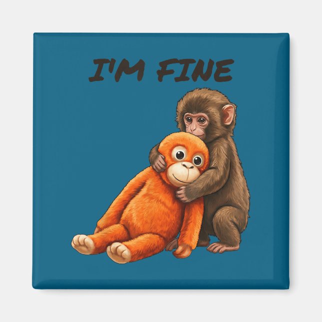 Ledig appslagsmem med en orange leksak jag mår bra magnet (Framsidan)