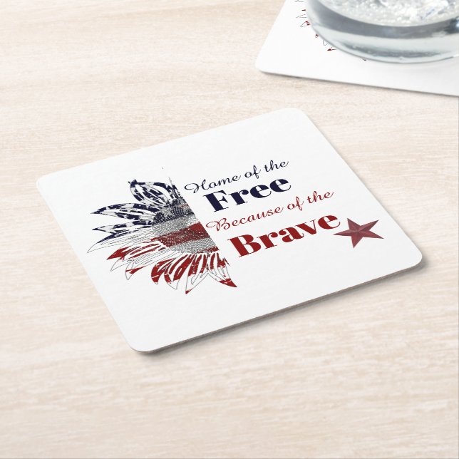 Ledig bostad på grund av modiga. underlägg papper kvadrat (Vinklad)