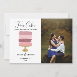 Ledig cake-nuny Modern Photo Bröllop spara datum Datumet