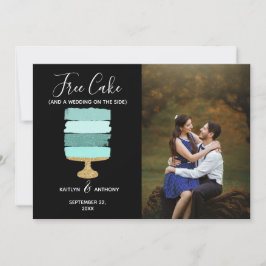 Ledig cake-nuny Modern Photo Bröllop spara datum Datumet