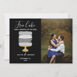 Ledig cake-nuny Modern Photo Bröllop spara datum Datumet