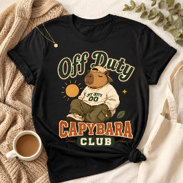 Ledig Capybara-klubb Rolig Avslappnad T-shirt