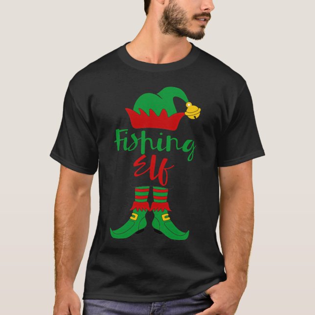 Ledig Dag Isfiske Vinter Ishål Julpresent T Shirt (Framsida)