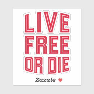 Ledig eller Die New Hampshire State Motto Klistermärken