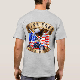 Ledig eller dyr, motorcykelpatriot, Eagle T Shirt