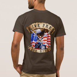 Ledig eller dyr, motorcykelpatriot, Eagle T Shirt