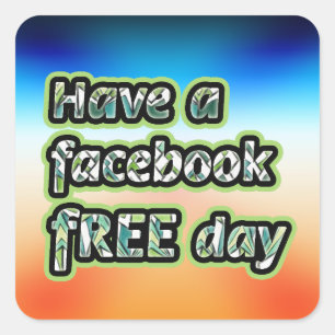 Ledig Facebook-dag Fyrkantigt Klistermärke