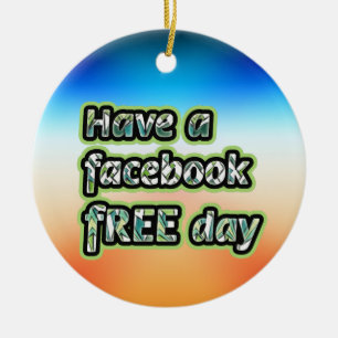 Ledig Facebook-dag Julgransprydnad Keramik