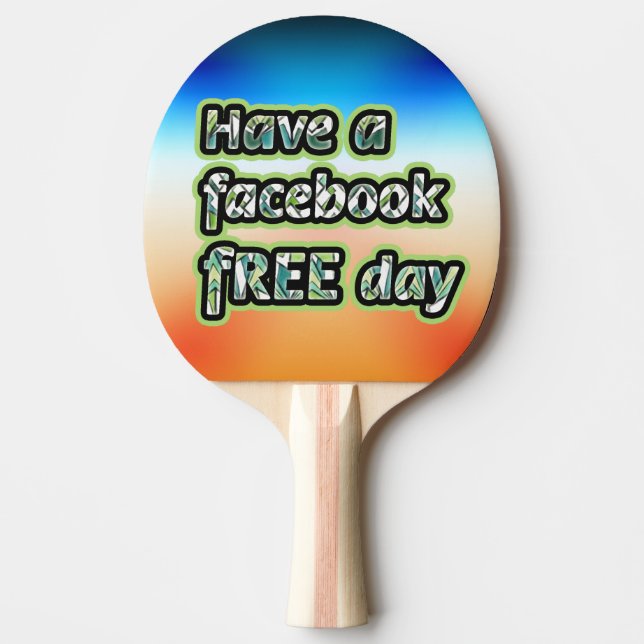 Ledig Facebook-dag Pingisracket (Framsidan)