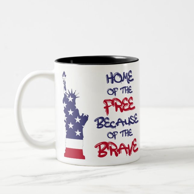 Ledig hemsida på grund av modiga tecken Två-Tonad mugg (Vänster)