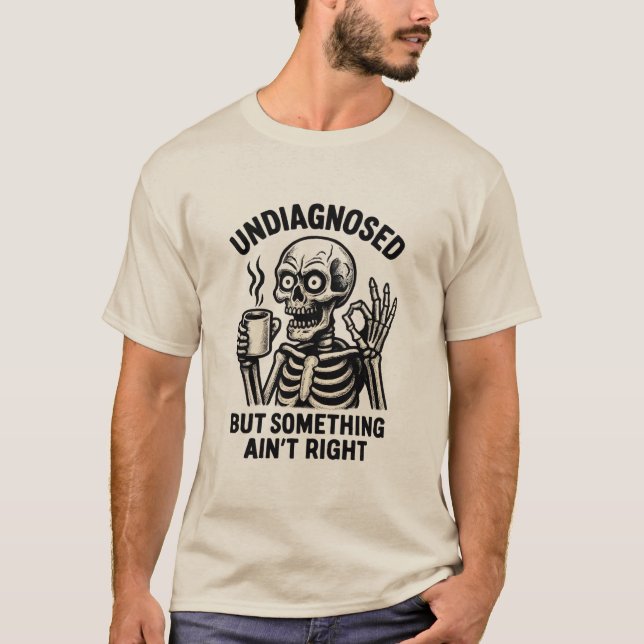 Ledig klänning citat Rolig Skelett Herr T-Shirt (Framsida)