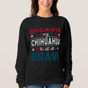 Ledig mark eftersom min Chihuahua är Modig Roligt T Shirt