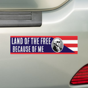 Ledig mark på grund av mig George Washington Bildekal
