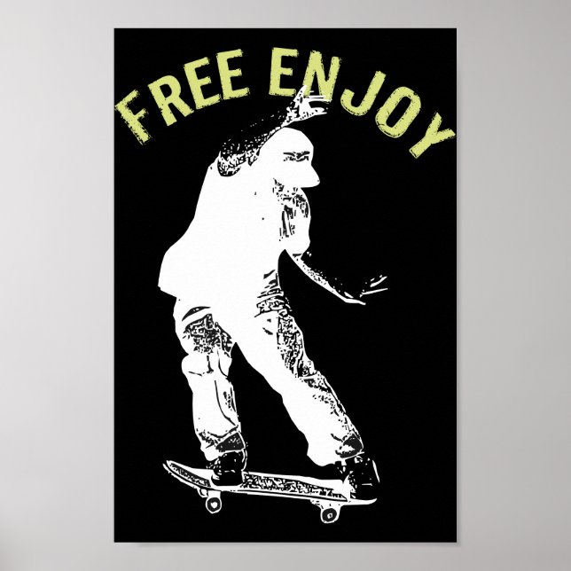 Ledig njut av Retro Urban-skateboarding Poster (Framsidan)