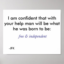 Ledig & Oberoende - blå Poster