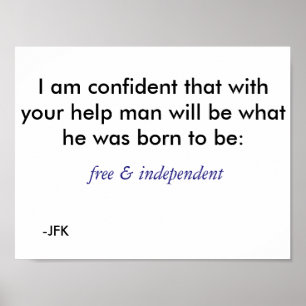 Ledig & Oberoende - blå Poster