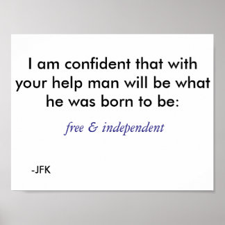 Ledig & Oberoende - blå Poster