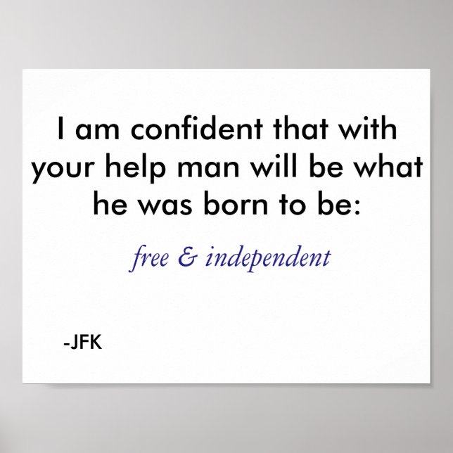 Ledig & Oberoende - blå Poster (Framsidan)