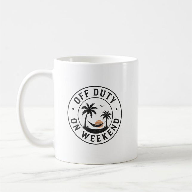 Ledig på helgen Tropisk avkoppling Emblem Kaffemugg (Vänster)