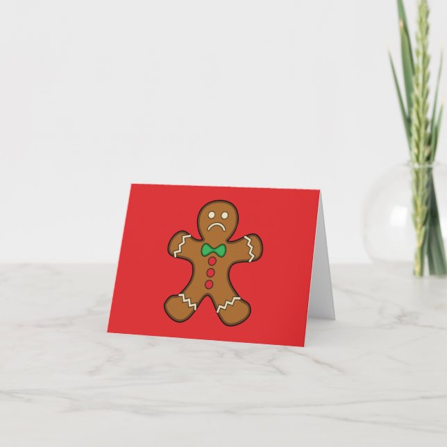 Ledig pepparkaksgubbe helgkort (Framsida)
