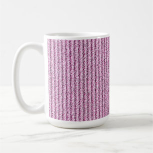 Ledig rosa korduroy randigt mönster kaffemugg