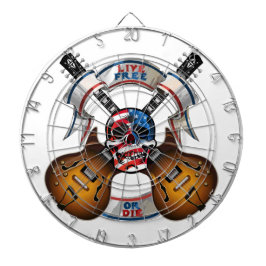 Ledig Skull och gitarrer Piltavla