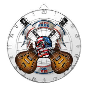 Ledig Skull och gitarrer Piltavla