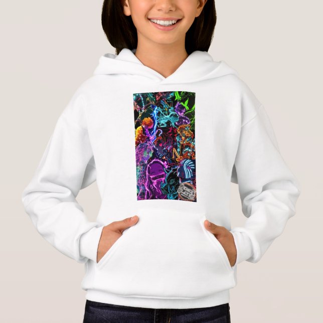 Ledig t-shirt hoodie för tjejer (Framsida)