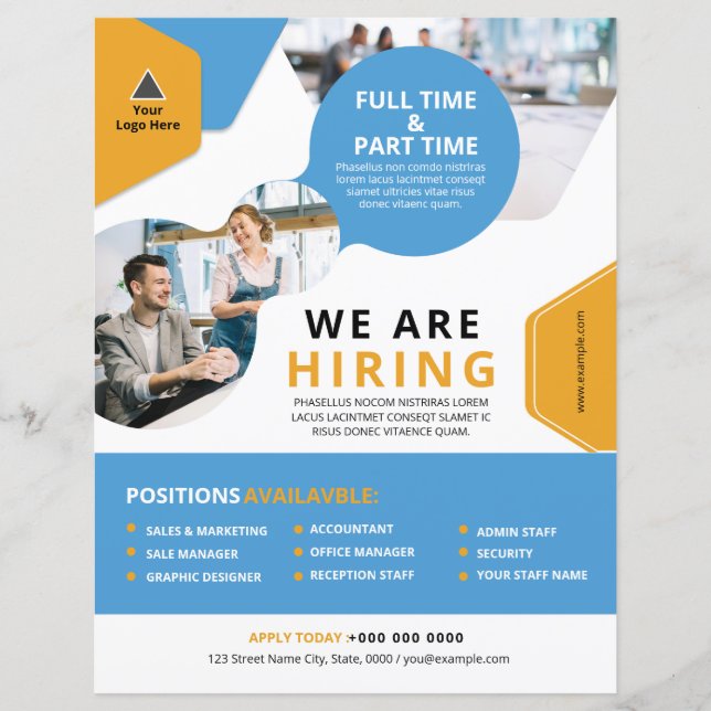 Ledig tjänst/Vi anställer Flyer (Framsida)