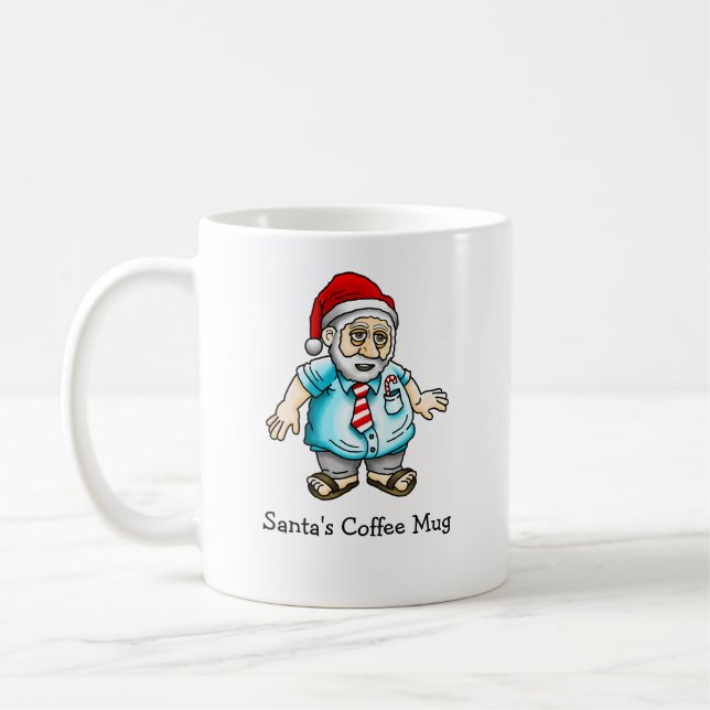Ledig tomte i sandaler kaffemugg (Vänster)