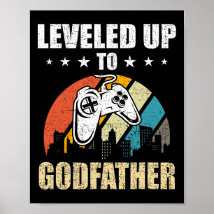 Ledig upp till Godfather Video Gamer Gaming 3 Poster