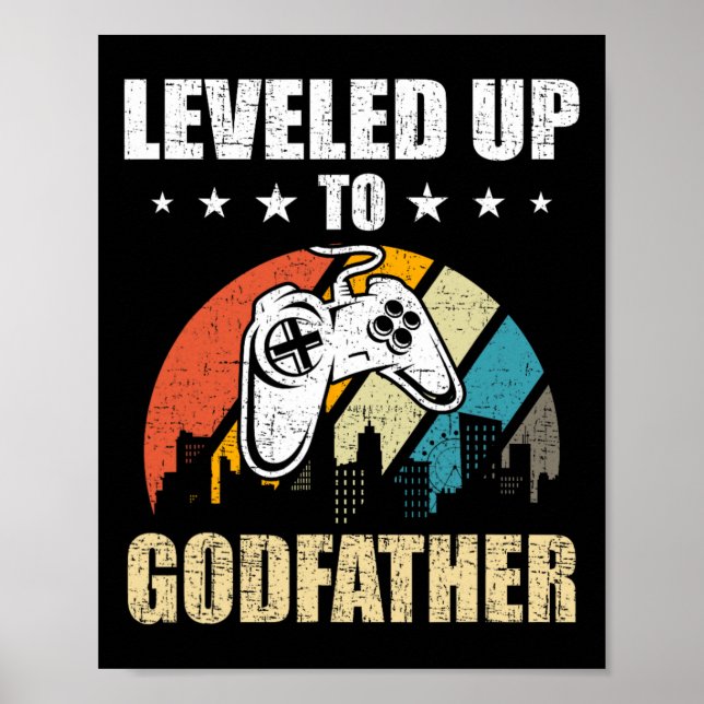 Ledig upp till Godfather Video Gamer Gaming 3 Poster (Framsidan)