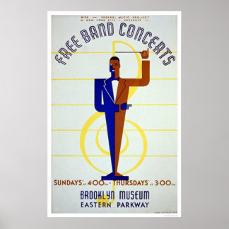 Lediga bandkonserter 1941 WPA Poster