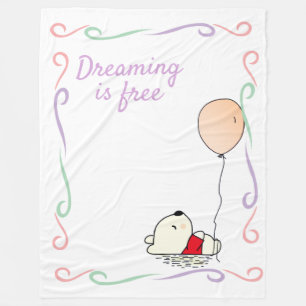 Ledigt Dreams Bear med ballonger Fleecefilt