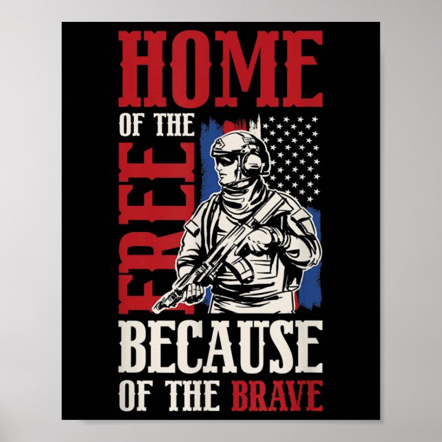 Ledigt hem på grund av Modigt minnesmärke Poster (Framsidan)
