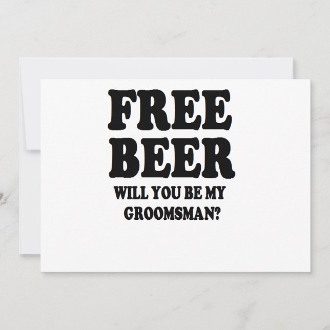 Ledigt öl blir du min Groomsman Inbjudningar (Framsida)