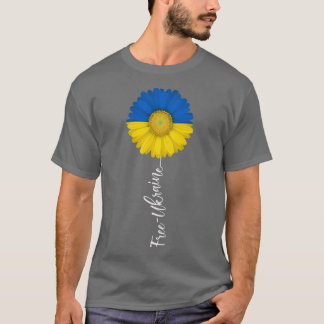 Ledigt Ukraina Sun Flower Support Ukraina I stand T Shirt
