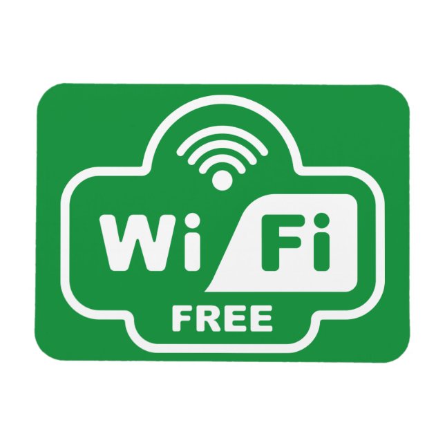 Ledigt Wi-Fi Magnet (Horisontell)