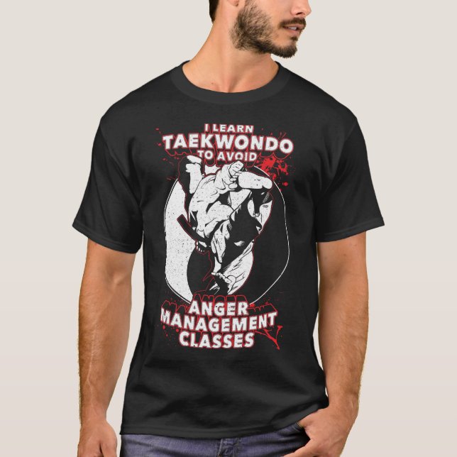 Ledning för Taekwondo toAvoidilska klassificerar T Shirt (Framsida)