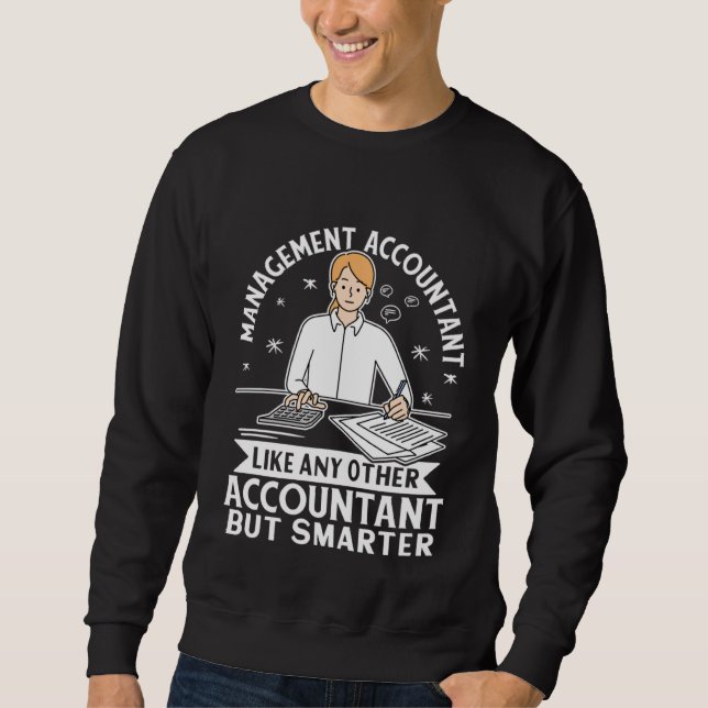 Ledningsrevisor som alla andra men smartare lång ärmad tröja (Framsida)