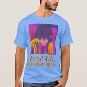 Ledsen Anime Girl Emo Japansk Vaporwave Aesthetic T Shirt