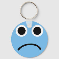 Ledsen Ansikte Blue Frowning Emoticon Emoji