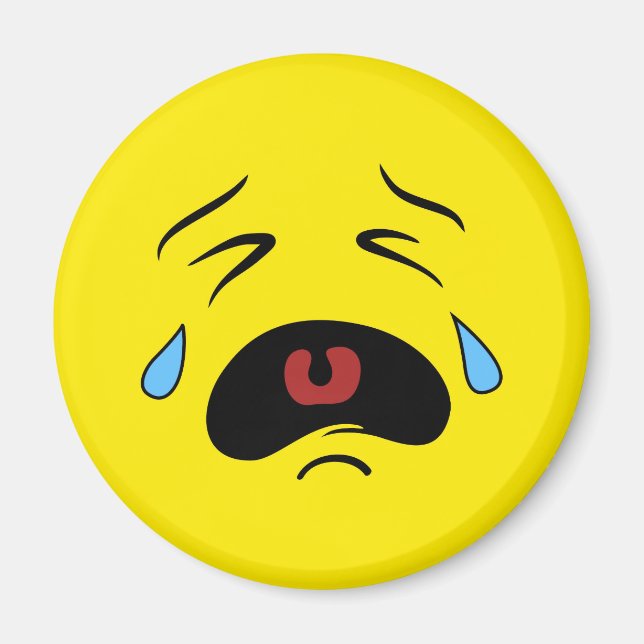 Ledsen Ansikte Emoji Magnet (Framsidan)